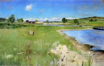 ウィリアム・メリット・チェイス Painting - カヌー プレイス ロング アイランドから見たシャインコック ヒルズ ウィリアム メリット チェイス
